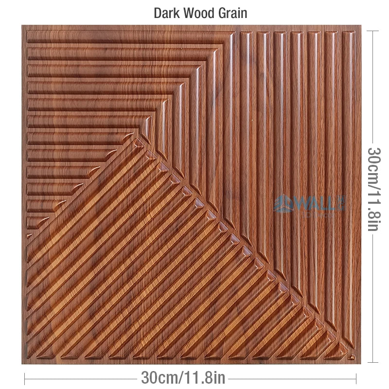 12 Pcs Super 3D Art Wall Panel PVC Waterproof renovation 3D wall sticker Tile Decor Diamond Design DIY Home Decor11.81''x11.81''