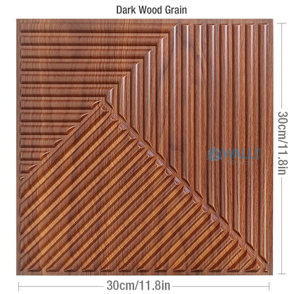 12 Pcs Super 3D Art Wall Panel PVC Waterproof renovation 3D wall sticker Tile Decor Diamond Design DIY Home Decor11.81''x11.81''