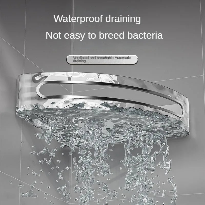 2PCS Badezimmer Regale Küche Lagerung Organizer Kunststoff Shampoo Rack Dusche Regal Bad Zubehör Kein Bohrer Regal