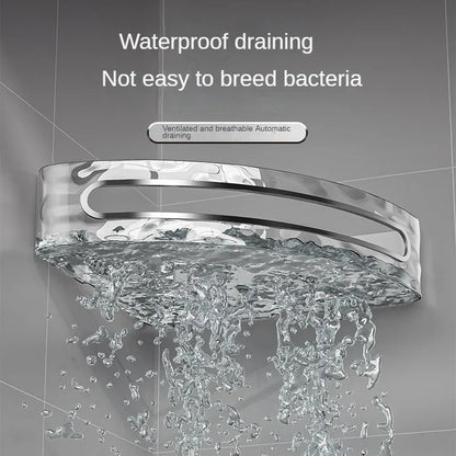 2PCS Badezimmer Regale Küche Lagerung Organizer Kunststoff Shampoo Rack Dusche Regal Bad Zubehör Kein Bohrer Regal