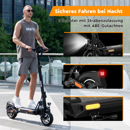 RCB Electric Scooter D5/D5 PRO ABE (premium version), NFC/Indicator/APP, 500W Motor Peak 1600, 10" Commuting E Scooter for Adult.