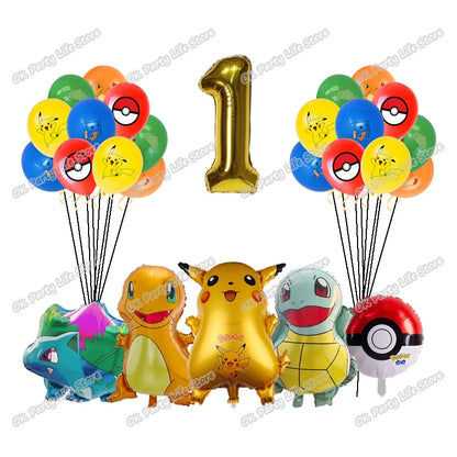 Pokemon Geburtstag Party Dekoration Pikachu Blitz Neue Ballon Set Kid Event Liefert Einweg Geschirr Banner Maske Hintergrund