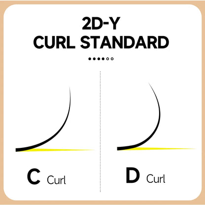 JASBLUE 2D Y Shape Eyelash Extensions Single Tip Y Premade Fans Y Lashes extensions Light Y Shape Eyelashes Lines.