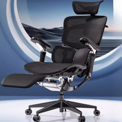 Ergonomischer Computerstuhl Designer Bequeme nordische Fußstütze Moderner trendiger Bürostuhl Entspannendes Lesen Muebles-Möbel