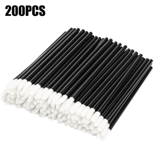 100/200pcs Lip Wands Applicators Disposable Lip Brushes Lipstick Brush Mascara Applicator Gloss Wands Eyelash Extension Tool.