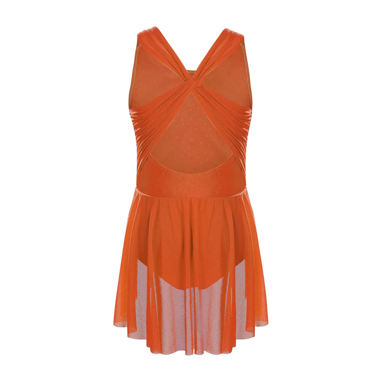 Kinder Mädchen Ärmellose Ausschnitt Strass Eiskunstlauf Trikot Kleid Lyrical Dance Gymnastik Akrobatik Leistung Kostüm.