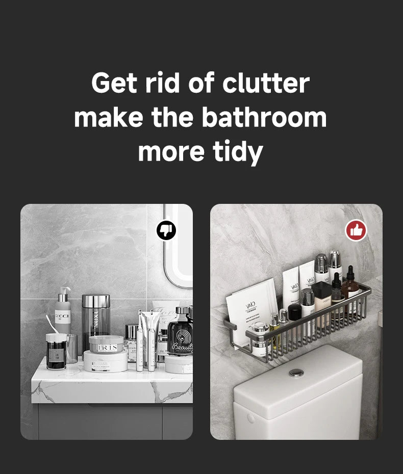 Bad Zubehör Regal Organizer Dusche Küche Lagerung Rack Wand Raum Aluminium Wc Shampoo Halter Regale 25CM