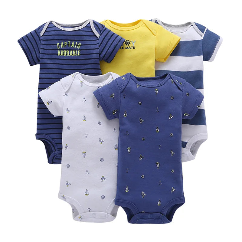 5 Pairs Neugeborenen Baby Body Kurzarm Infant Overall Kurzarm Baumwolle Overalls Neugeborenen Overall Kinder Baby Roup.