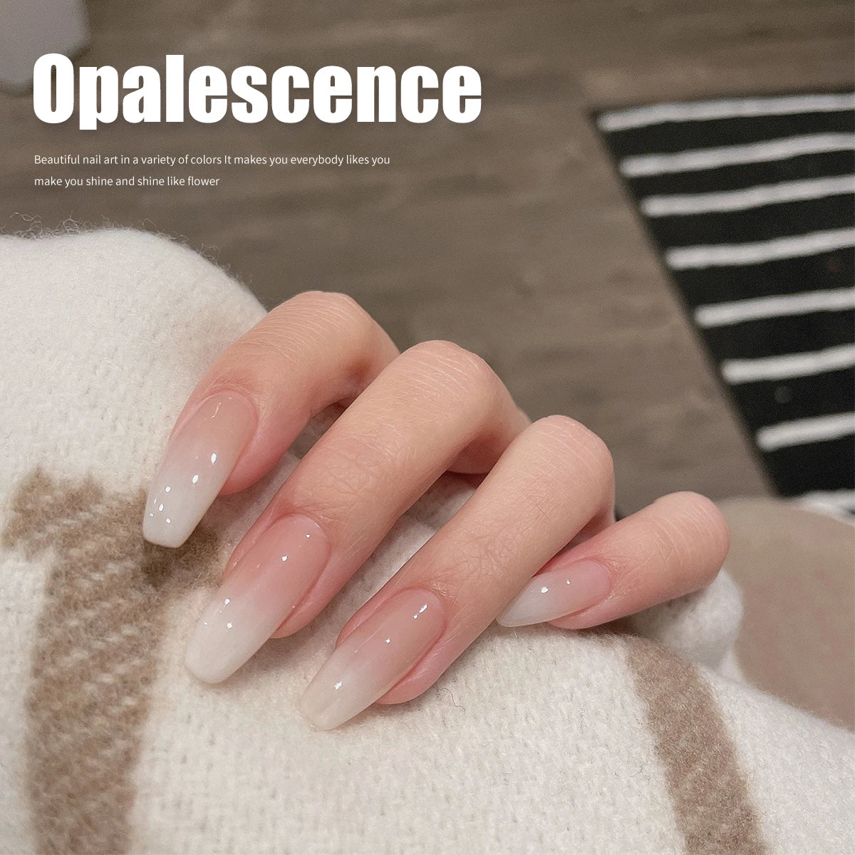 Pudding Milky White Gel Nail Polish, Pure Color UV Gel Polish, For Professionals Starter Nail Art DIY 15ml.