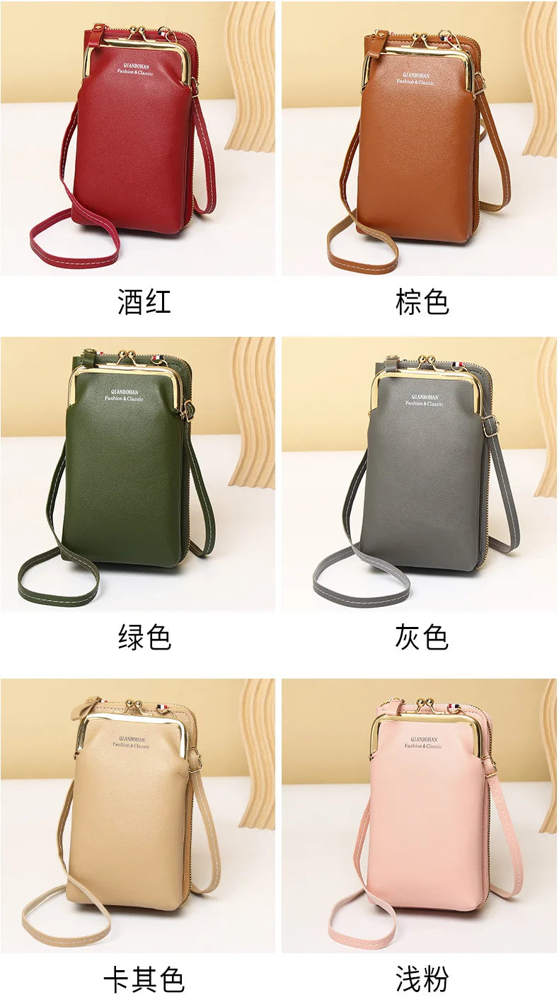 Fashion Ladies Small Crossbody Messenger Bags Women Shoulder Bag Wallet Mini PU Leather Card Holder Female Purse.