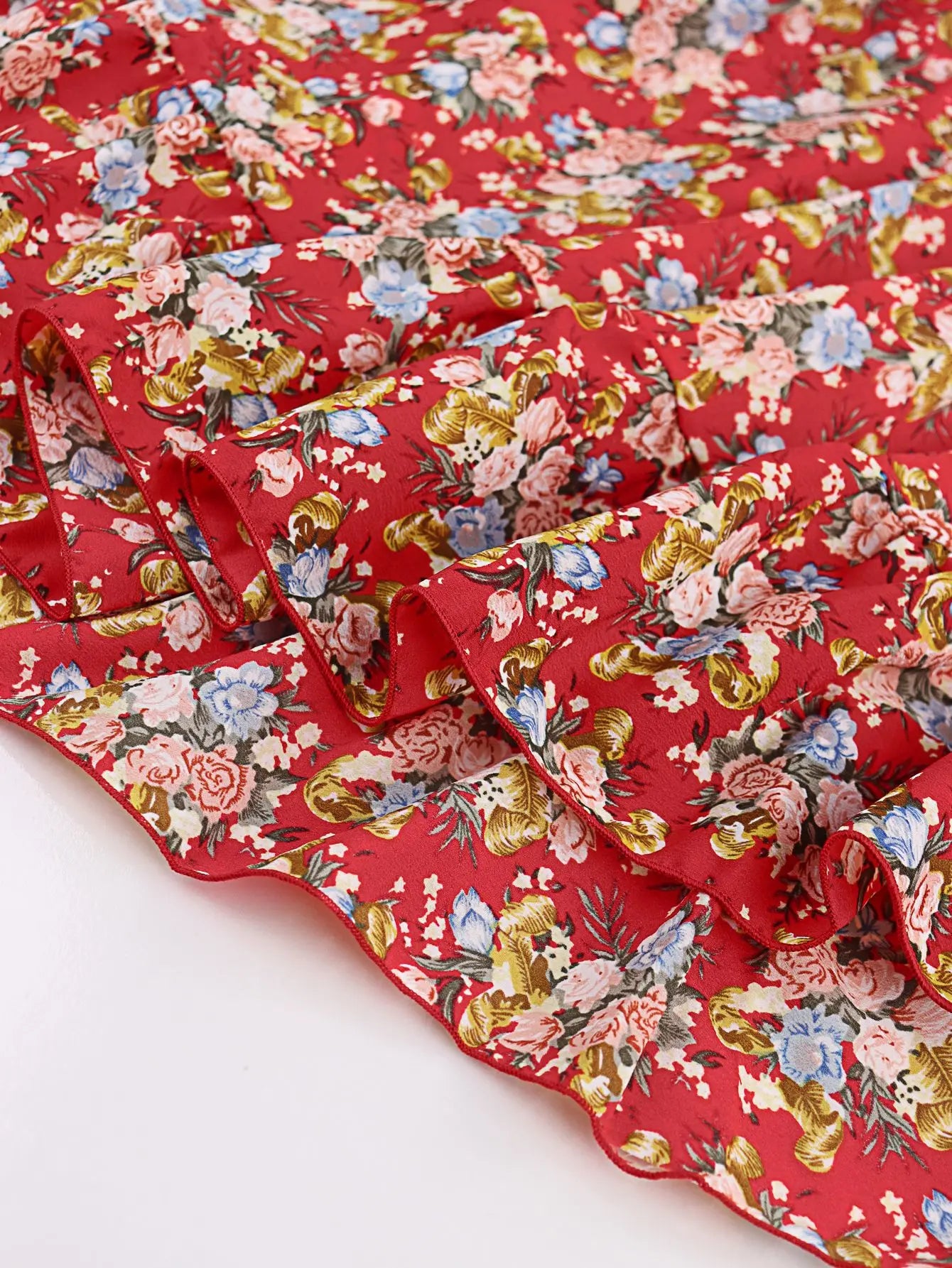 kleider damen,damen kleidung,Sommer Sexy Kurzes Kleid Frauen Casual Blumendruck Backless Lace-up Strand Sommerkleid Mode V-Ausschnitt Blau Rüschen A-Linie Kleider 2025.