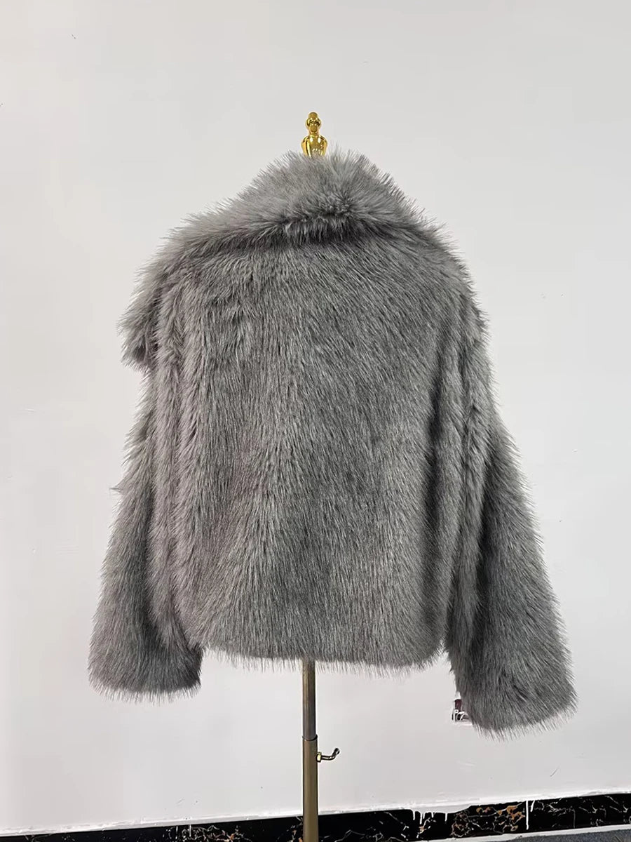 TWOTWINSTYLE Solide Temperament Jacken Für Frauen Revers Langarm Patchwork Tasten Designer Mäntel Weibliche Mode Stil Kleidung