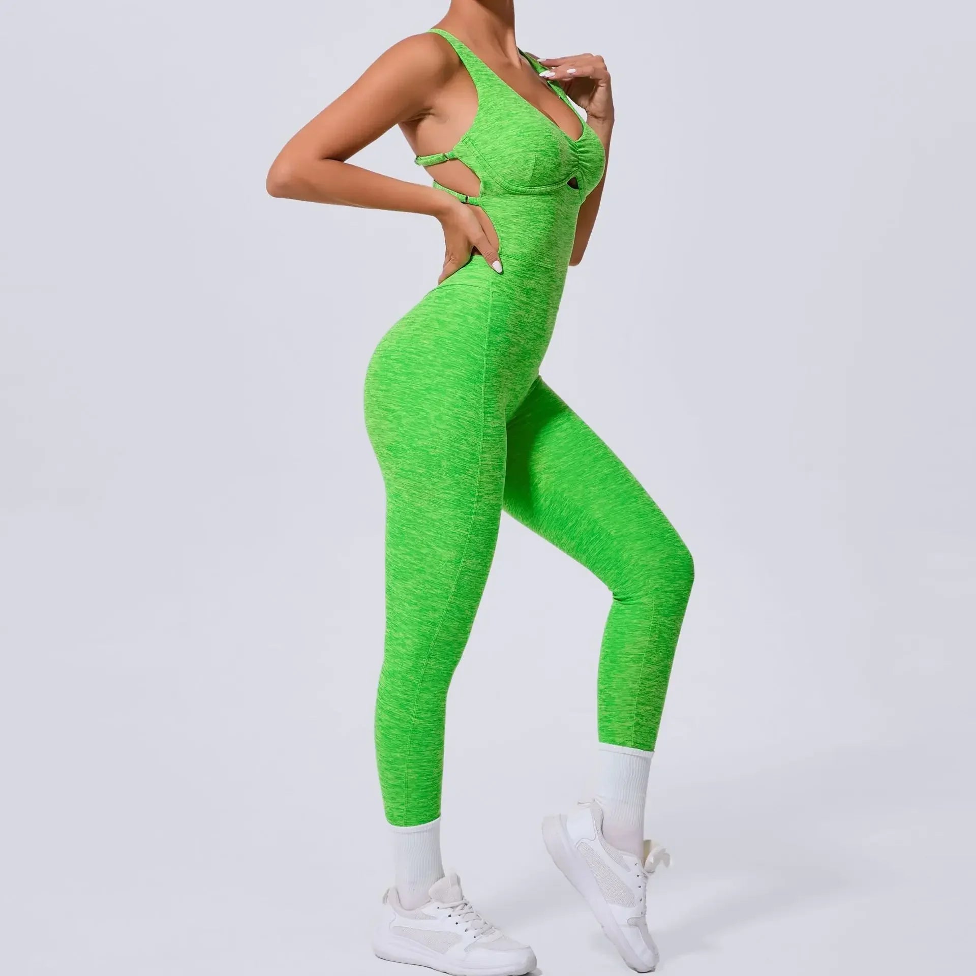 Seamless Yoga Jumpsuits Sports Fitness Peach Hip Raise Cross Beauty Back Dance Belly Contracting One-piece Tracksuits for Women.