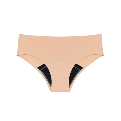 Seamless 4-Layer Menstrual Panties Mid-brief Breathable Reusable Leakproof Underwear for Women Fast Absorption.