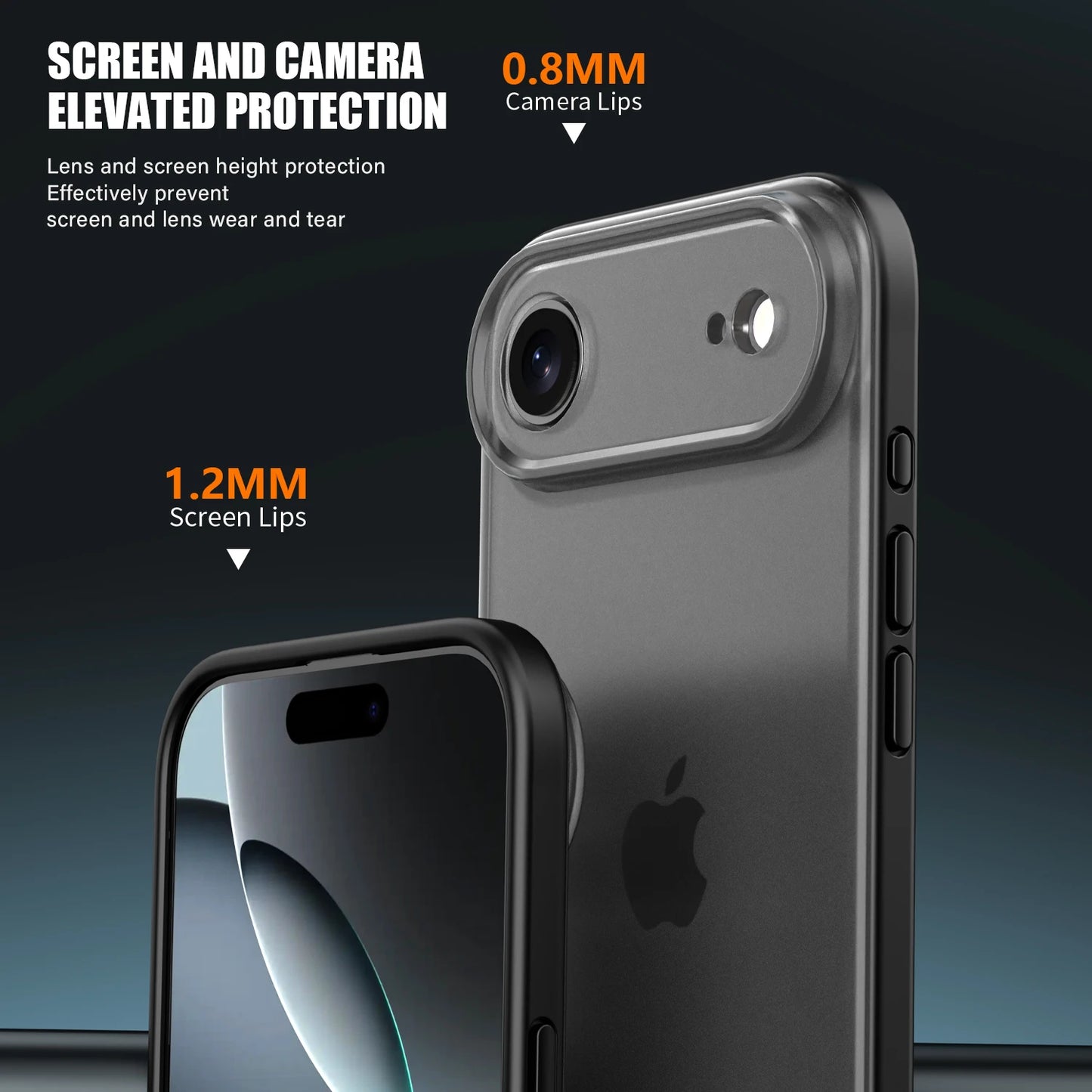 KEYSION Transparent Matte Case for iPhone 17 Air Translucent Soft Silicone+PC Shockproof Phone Back Cover for iPhone 17 Air 2025.