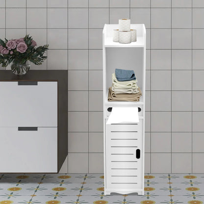 3-stufiger Badezimmer-Aufbewahrungsschrank, Toilettenpapierhalter, Ständer, Toiletten-Seitenschrank, 20 x 80 cm, zum Aufbewahren von Taschentüchern, Shampoos und Cremes