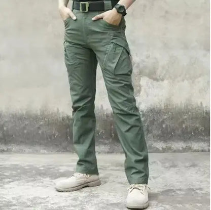 Black Camo Cargo Pants Outdoor Multi-pocket Ripstop Waterproof Trousers Male Autumn Wear-resistant Training Fishing Work Pant
