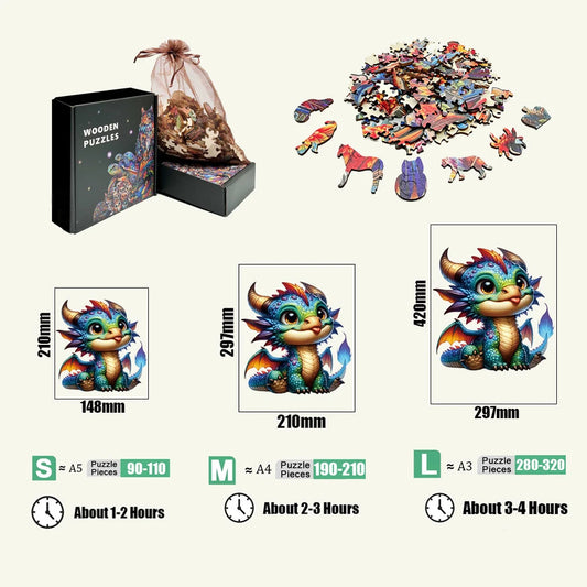 Cartoon animal wooden puzzle Film elements figure Popular classics wood jigsaws for adult kids Educational toy.