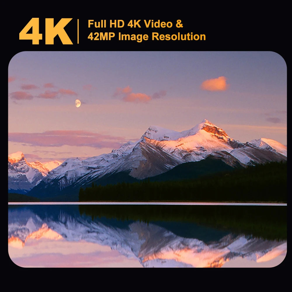 4K Portable Digital photography Camera 2 in1 Photo Video Record DV Travel Video Camera 18X Zoom 3'' Rotatable Screen With Flash.