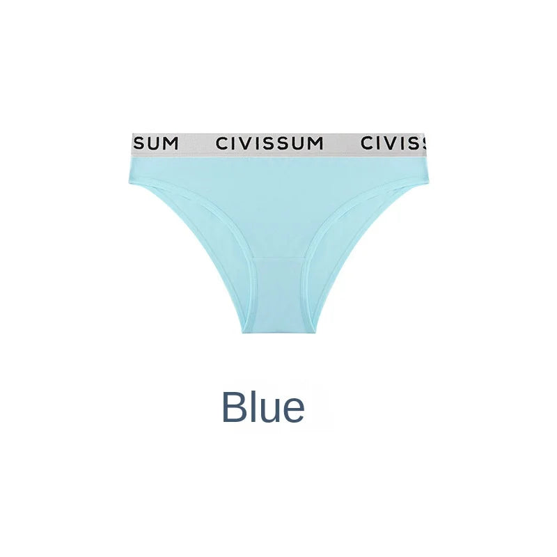 Jacquard Women's Panties Cotton Women'S Low Rise Underwear Students Solid Color Half Hip Classic Basic Female Briefs.