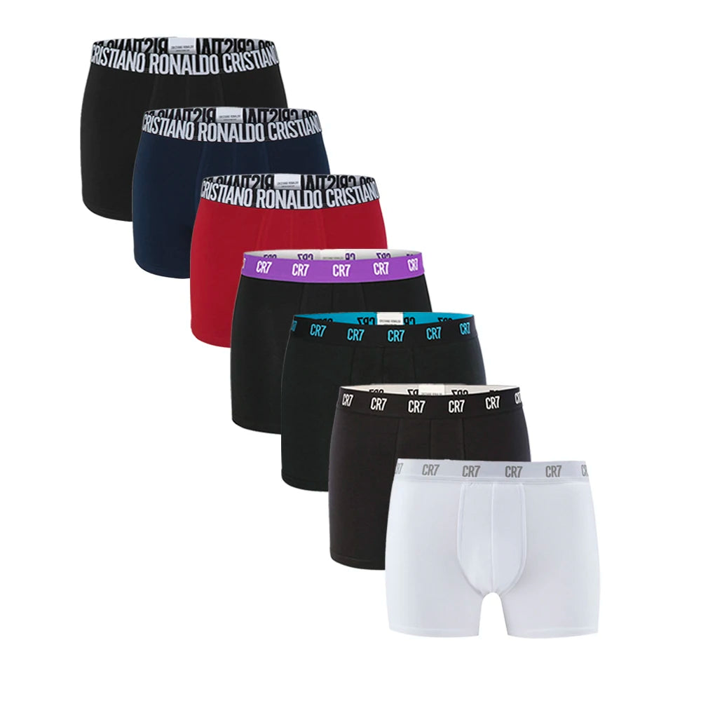 CRIIS SEVEN 7 Boxershorts für Herren, Cristiano Ronaldo, Basic-Unterwäsche aus Baumwolle, Herren-Badehose, Turnhose, bequeme Unterhose