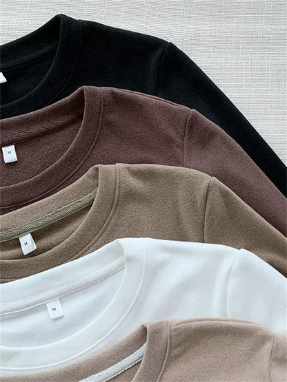 Winter Frauen Pullover T Shirt Frauen Oversize T-Shirt Frau Kleidung Weibliche T Tops Pullover Langarm Rohr Gestrickte T-shirt Top