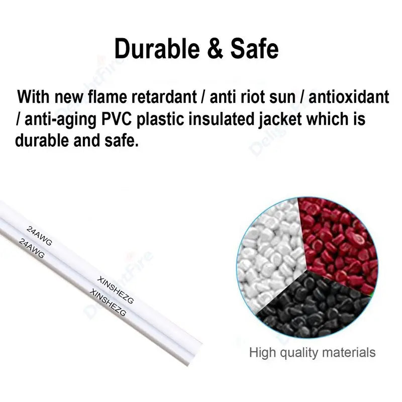 2pin 5V 12V Electrical Wire 26 24 22 20 18 AWG White Grey Tinned Copper Insulated PVC Extension Cable for Auto Speaker LED Strip.