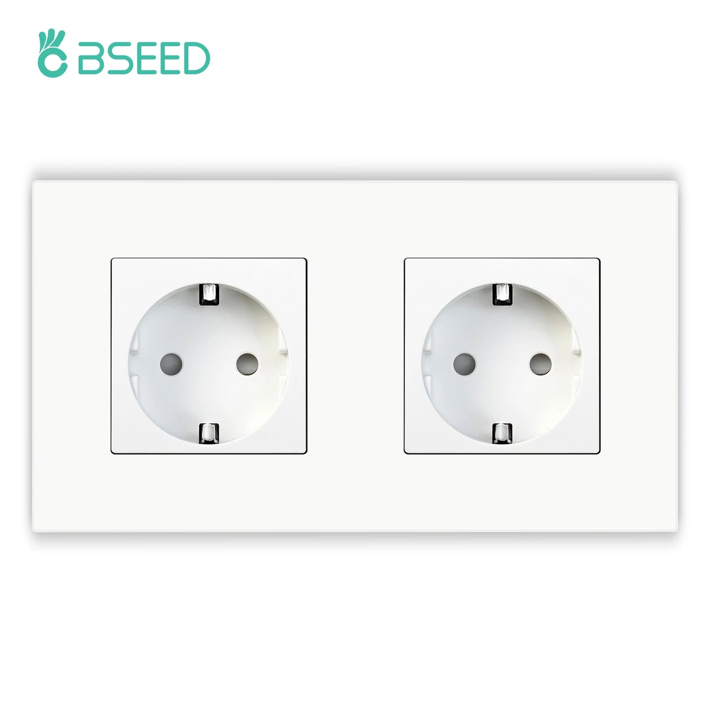 BSEED EU-Wandsteckdosen Typ C USB-Steckdosen Doppelte Steckdosen Dreifachsteckdosen Kunststoffrahmen Deutschland Steckdose mit Dual-USB