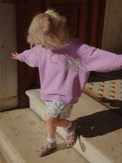 Konges Slojd Autumn Baby Boys Cotton Loose Sweatshirts Shorts Suits Kids Clothes Girls Casual Printed Striped Hoodies Tops Sets.