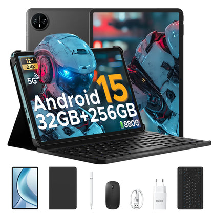 Doogee V Pad 5g 2 in 1 Tablet Pc 12" Dimensity 7050 Android 15 32Gb Ram (8+24) 256Gb Rom 8800Mah Battery Wifi 6 Ultra-Thin 5g Pc