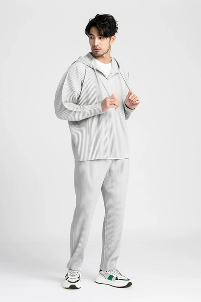 Miyake Pleated Pants For Men Casual Pants Men Japanese Streetwear Men Fashion Japanese Style Trousers Baggy Pants Wild Trousers.