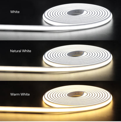 Neon Cob Self-adhesive LED Strip Touch Sensor Light AC110/220V TO DC 24V Silicone Tube Dimmable Neon Tape for Under Cabinet Lamp.