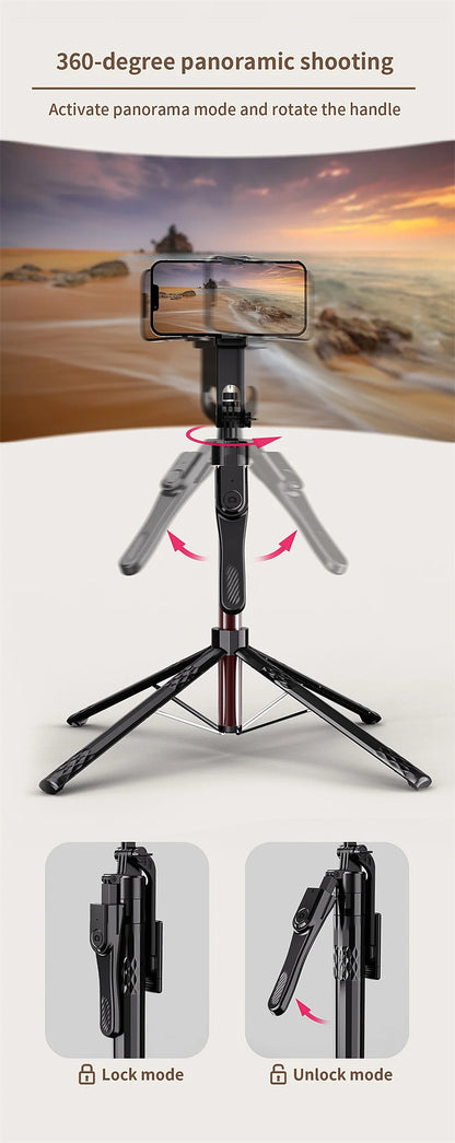 FGCLSY new 360° Rotation Gimbal Stabilizer ,Selfie Stick Tripod for Smartphone Camera With Bluetooth shutter Stabilizer for Live.