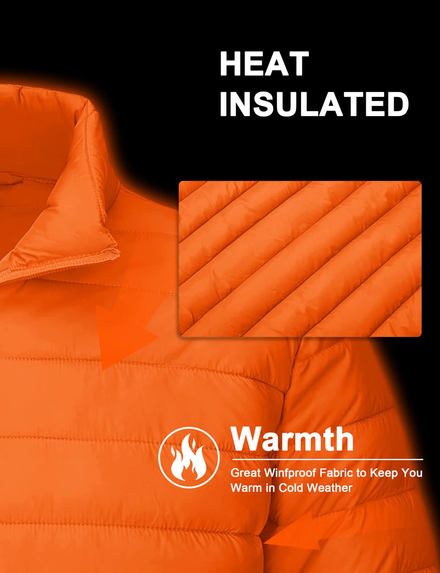 TACVASEN Stand Collar Lightweight Puffer Jackets Mens Quilted Jacket Water Resistant Ripstop Down Insulated Windbreaker Coats.