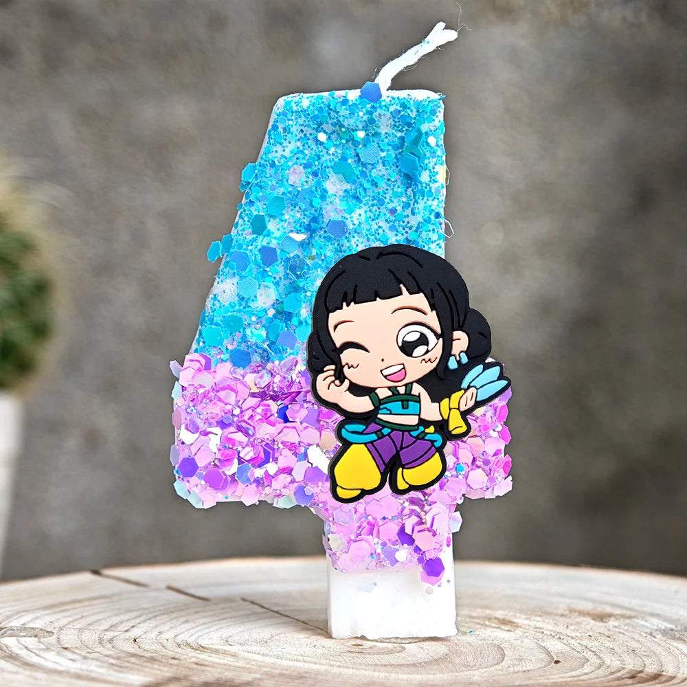 Heißer Kpop Dämon Jäger Thema Kerze 3D Nummer 0-9 Kinder Geburtstag Kuchen Dekoration Baby Dusche Anime Party liefert Geschenke.