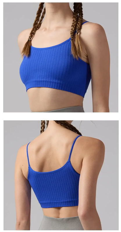 Women Sport Bra Yoga Clothes Underwear Women Bra Threaded High Intensity Support for Running Fitness Ideal  Bubble Wrap Push Up.