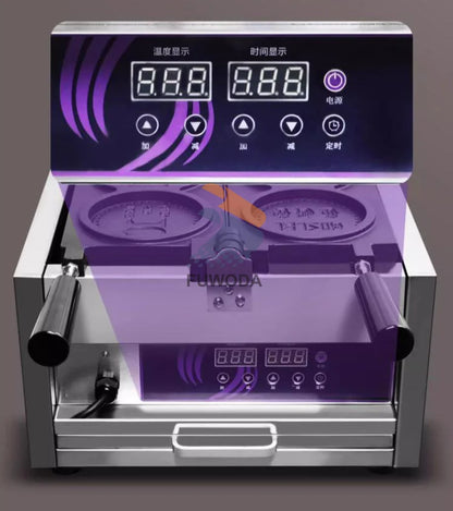 4pcs Non-stick Coating Gold Coin Waffle Machine Korean 10 Won Gold Coin Waffle Maker Machine 3000W Round Coin Cake Machine.