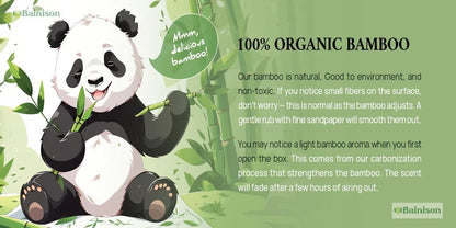 Bainison Bamboo Tray With Compartments-Snack Sorting Platter, Party Candy Buffet Display,Household Kitchen Outdoor Bamboo Tray.