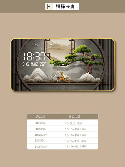 Temperatur Wohnzimmer Wanduhr Büro Horizontal Moderne Digitale Wanduhr Küche Design Horloge Murale Hause Dekoration