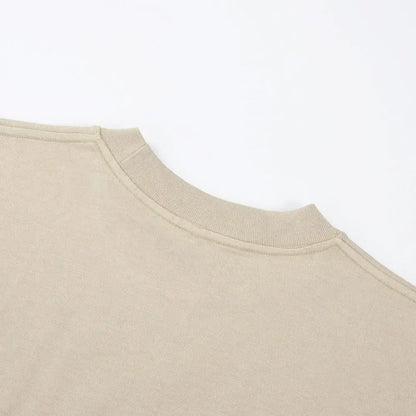 400gsm High Qualtity Oversized Heavy Weight T-shirt for Men Short Sleeve Tee Cotton Solid Color Trend Leisure Streetwear Large.