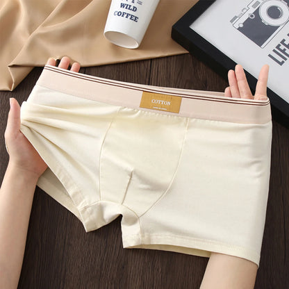 4 Stück Herren-Unterwäsche, Baumwolle, Boxershorts, atmungsaktive Unterhose, sexy Sport-Komfort, männliche Boxershorts, Größe L-4XL