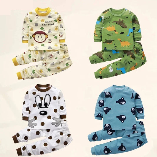 Kids Clothes Children Sets Children's Clothing Boys Girls CottonAutumn winter Clothing Pants Sleepwear Underwear Christmas Gift.