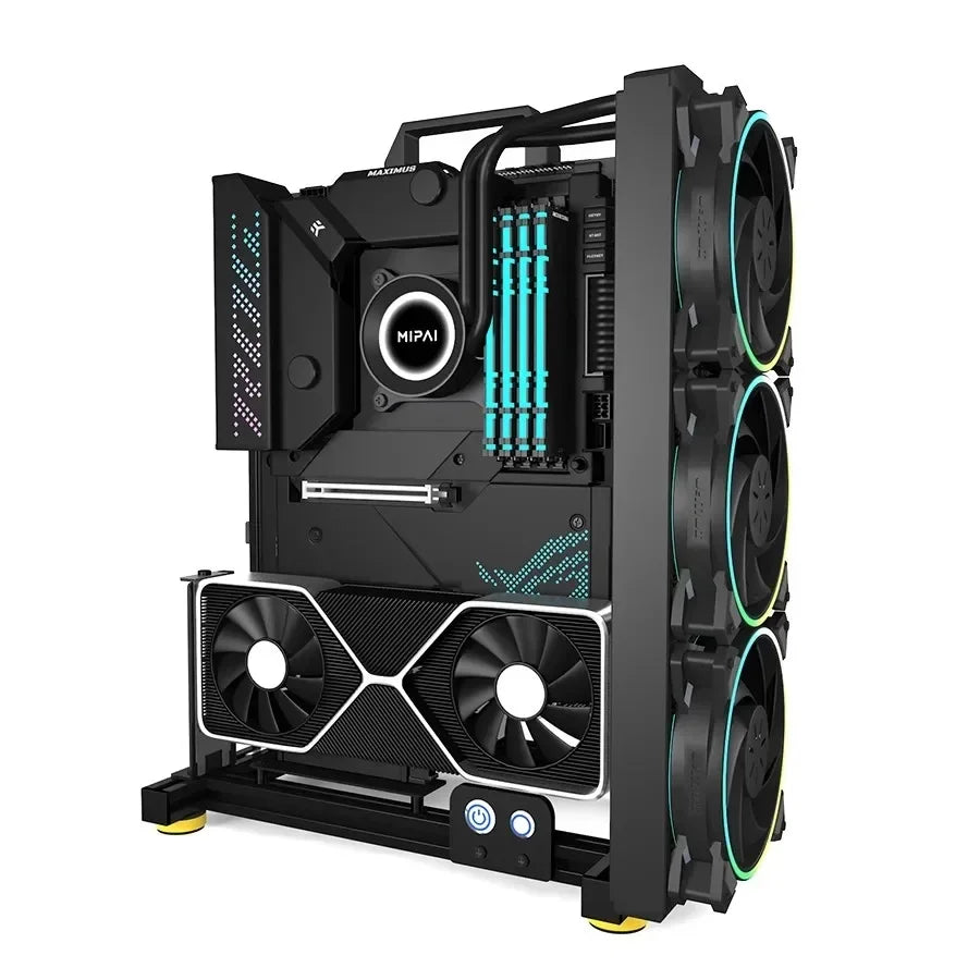 DIY  Gamer Cabinet ITX MATX ATX Open Computer Case Frame Aluminum Alloy Desktop Portable PC Rack DIY Personalized Chassis.