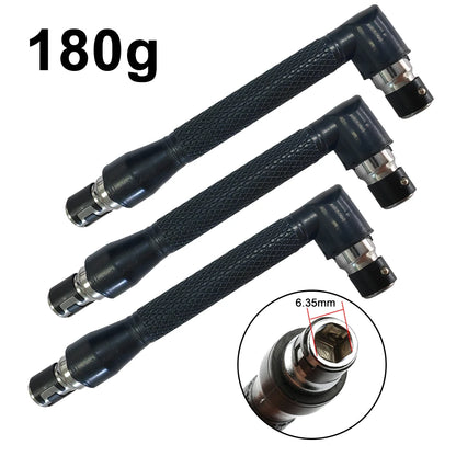 L-Typ 1/4 Sechskantschraubendreher-Bit 90 °   Schraubenschlüssel mit Doppelendgriff, schwarz, 6,35 mm