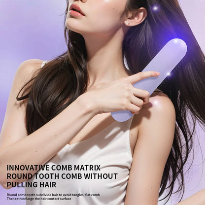 Electric Heating Straight Hair Comb LCD Screen USB Wireless Portable Negative Ion Styling Tool Rechargeable Straightening Brush.
