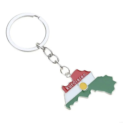 U2JF Unisex Kurdistan Map Pendant Necklace for Women Men Choker Keychain Gift.