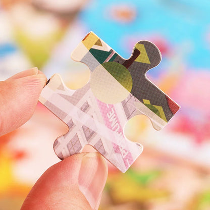 New 30 Pieces Wooden Puzzles Cartoon Animal Traffic Tangram Wood 3d Puzzle Montessori Educational Toys for Children Gifts.