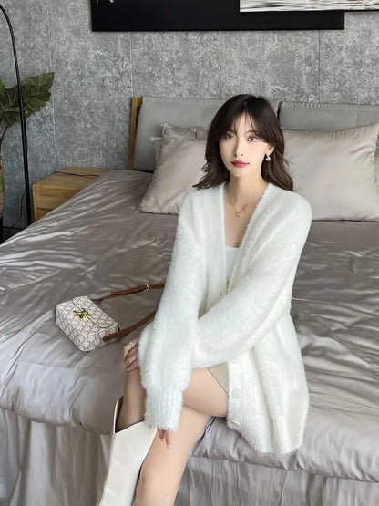 Winterkleidung für Damen, Strickjacke, koreanische Mode, Herbst 2022, modische Damenbekleidung, Neuankömmlinge, Vintage-Strickwaren, Langarm-Top