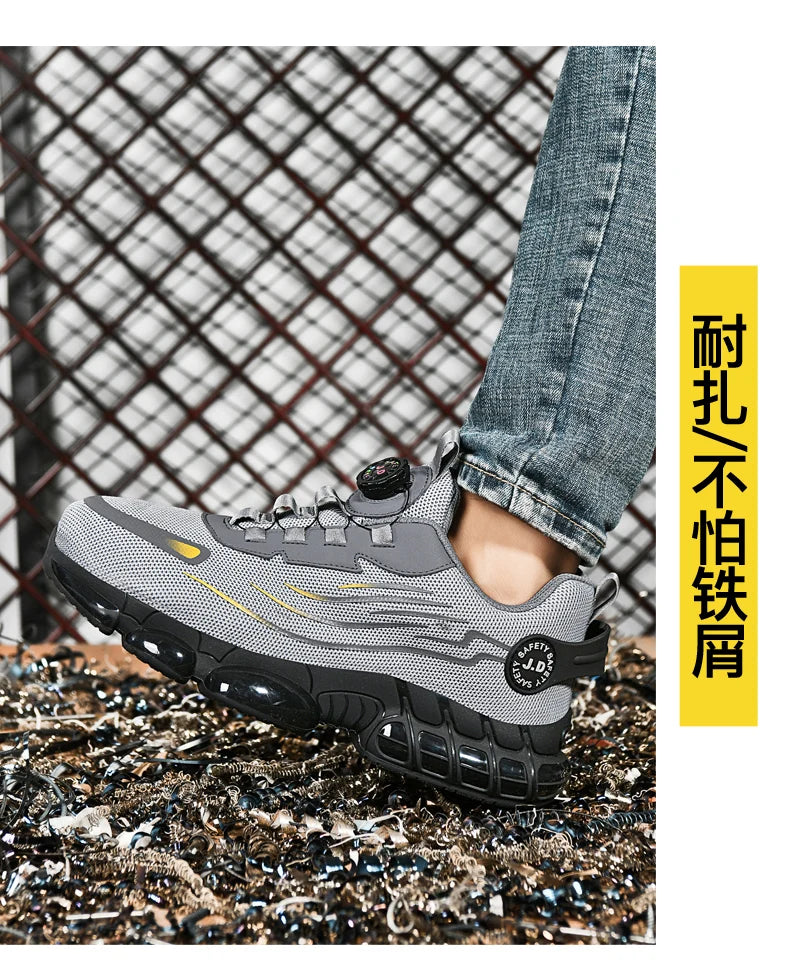 Men's Military Tactical Boots Army Boots Men Side Zipper Military Boots Men Anti-Slip Ankle Boots Work Safety Shoes Hiking Shoe.