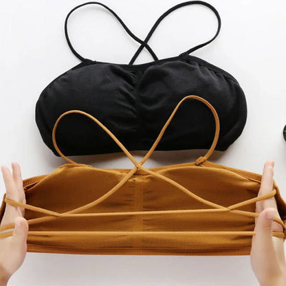 3pcs Womens Top Cross Strap Sports Bra Thin Push Up Sport Bra Yoga Gym Crop Tops Brassiere Fitness Breathable Girls Student Bras.